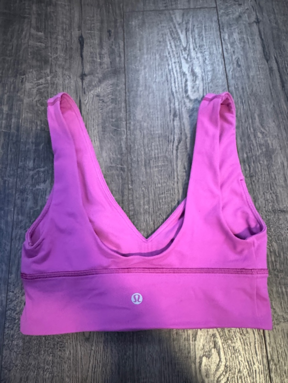 lululemon athletica Hot Pink V‑Neck Sports Bra